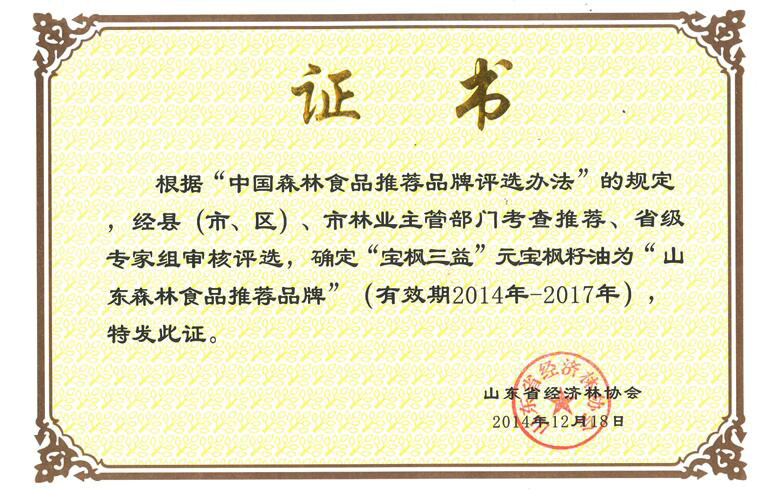 山(shān)東森林食品(pin)推薦品(pin)牌