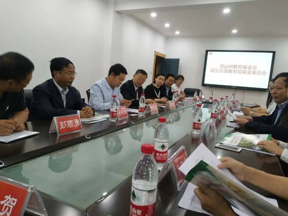2018.5.27出席四川涼山(shān)州教育跼(ju)設(shè)立元寶楓專(zhuan)項(xiang)基金座談會